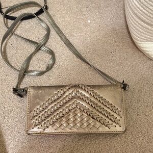 Gold Woven SAK Crossbody Bag